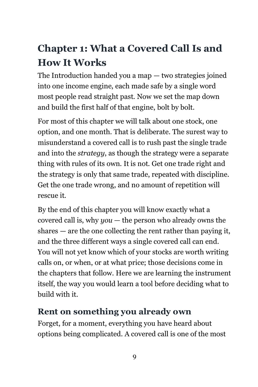 The opening of Chapter 1