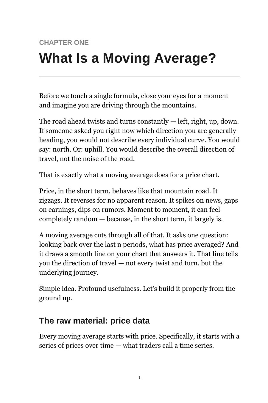 The opening of Chapter 1